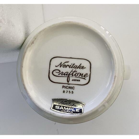 Vintage Noritake 8755 “Picnic” Coffee Set – 3 Pc – Japan 1972 Rare MCM. - Picture 6 of 13